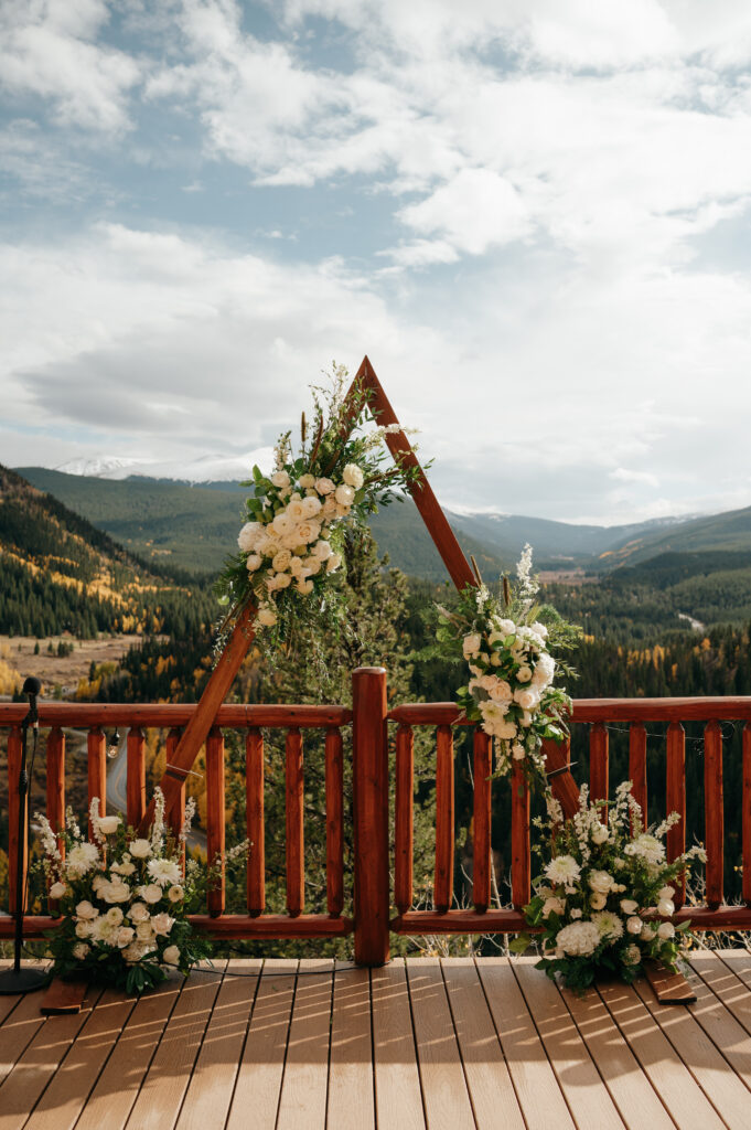 Triangle Wedding Arch with Florals