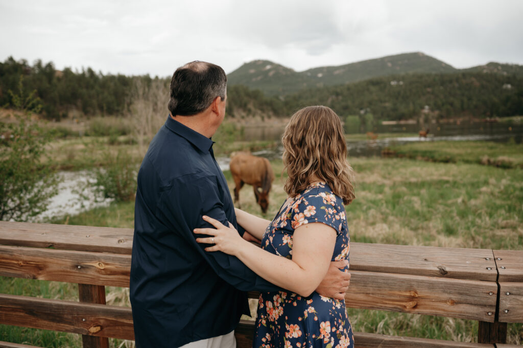 Fall engagement session in evergreen colorado