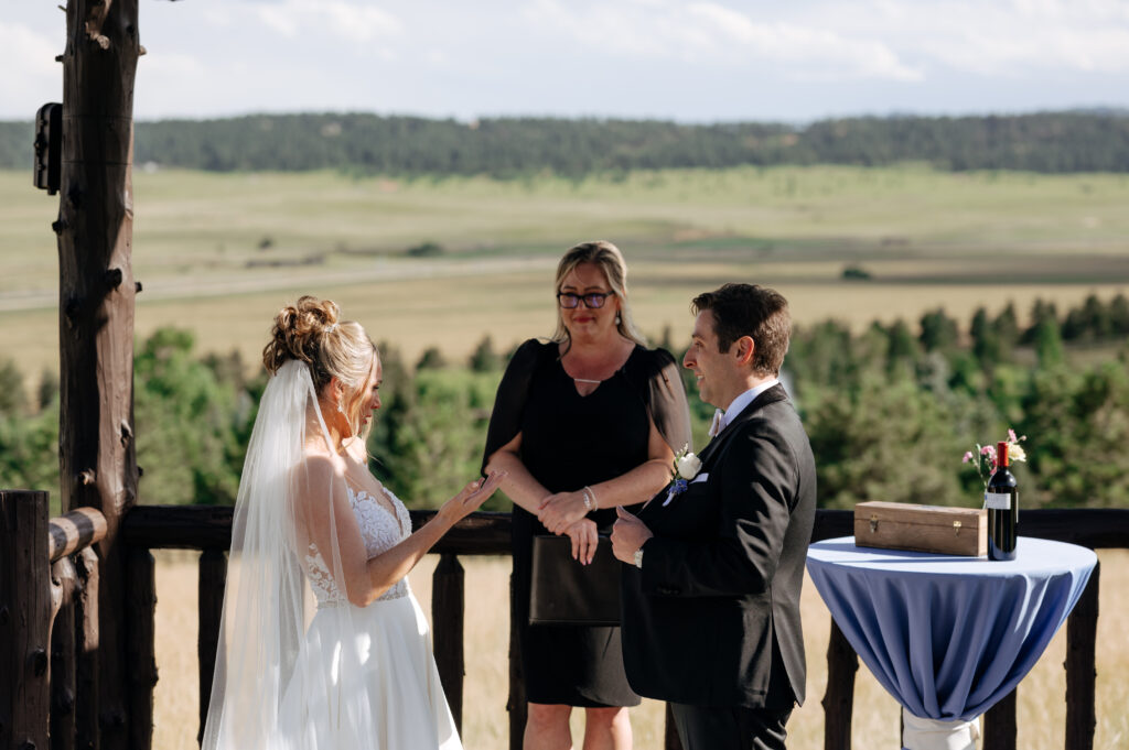 Exchanging wedding vows